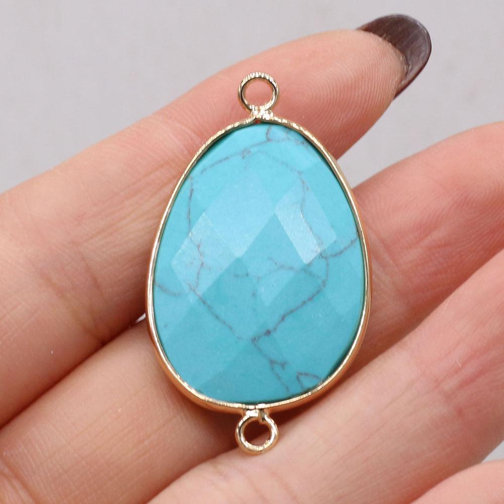 1 Peça, Conector de Cristal de Cura Reiki, Conectores de Pedra Natural Energética Pedras Preciosas para Fazer Joias DIY Acessórios de Colar Pulseira Artesanato