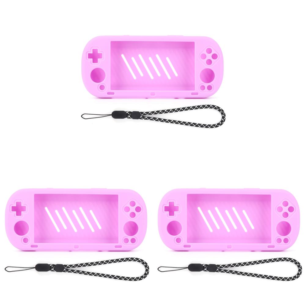 2/3Pcs Silicone Protective Case for Trimui Smart Pro Game Console Shockproof Soft Skin Cover Non-Slip Protector with Lanyard