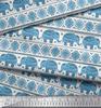 Soimoi Japan Crepe Satin Fabric Aztec & Tribal Elephant Ethnic Print Sewing Fabric Metre 42 Inch