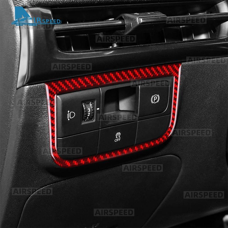 For Hyundai Tucson NX4 2025 2026 2027 Real Soft Carbon Fiber Sticker Car Headlight Switch Frame Interior Trim Accessories