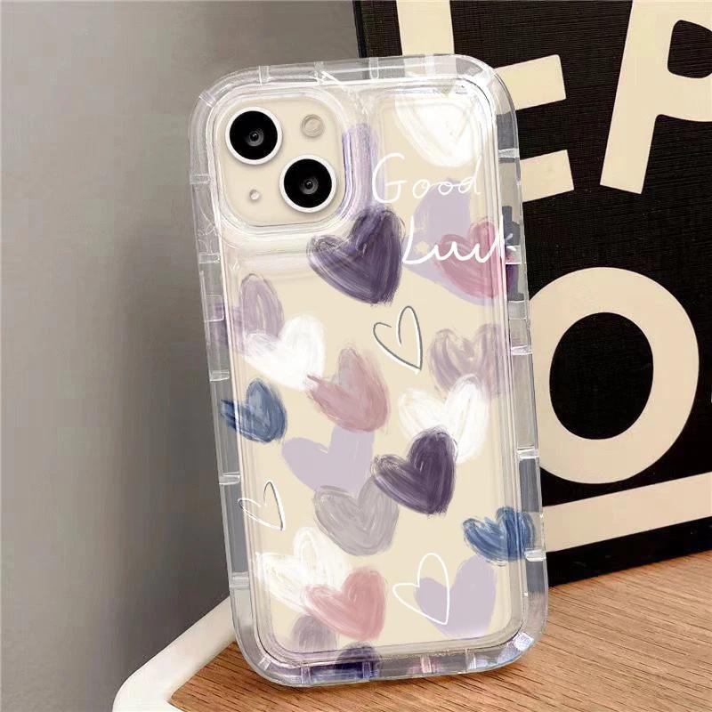 Love Heart Silicone Case For iphone 17 16pro 16E 15 14 13 12 11 12pro 13pro max 14plus Silicone AntiFall Protective Cover