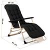 Foldable Garden Lounger With Cushion Sofotel Chillwell Set of 2 Black