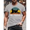 Men's Casual FashionPrint Cotton T-shirt, Short-sleeved Crew Neck Hip-hop Style T-shirt As A Summer Holiday Gift