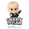 Car Sticker Self-adhesive Waterproof Decorative Eco-friendly Tear Resistant Reflective Cartoon Shape Baby In Car Print No Mark Left Bumper Decals