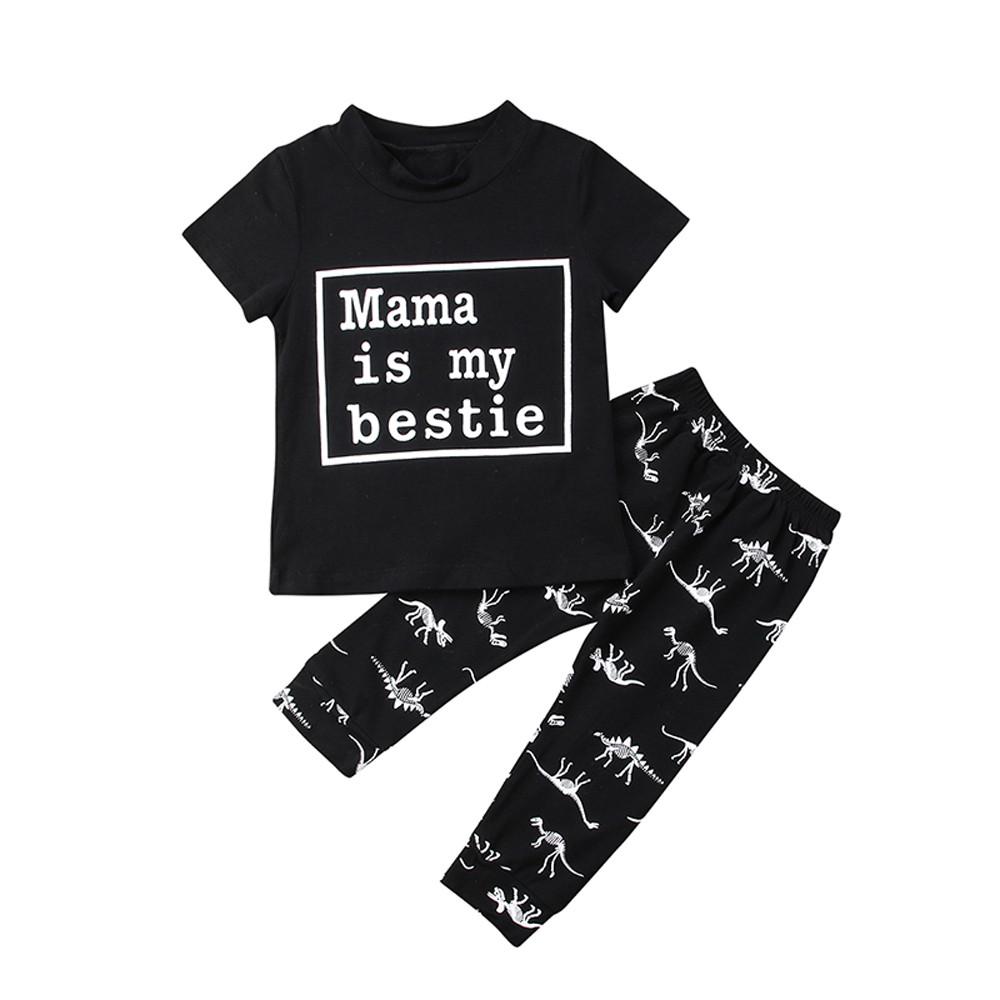Tronet Baby Dress Newborn Infant Baby Girls Boys Letter Print Vest Shorts Outfits Clothing Sets