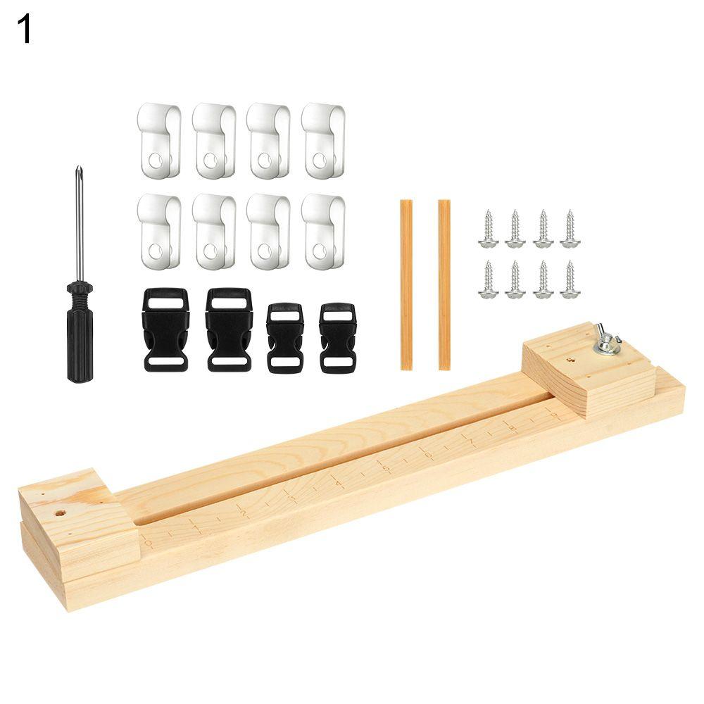 2 Styles Wristband Maker DIY Bracelet Knitting Tool Jig Bracelet Maker Wood Paracord Making Wristband Knitting Tool