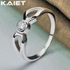 925 Silver Angel Eye Crystal 7-10 Ring Wedding Party Charm For Women Jewelry