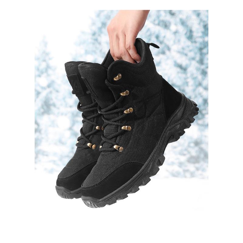 New hiking shoes men's anti-splashing snow boots sports outdoor shoes velvet men's hiking shoes men