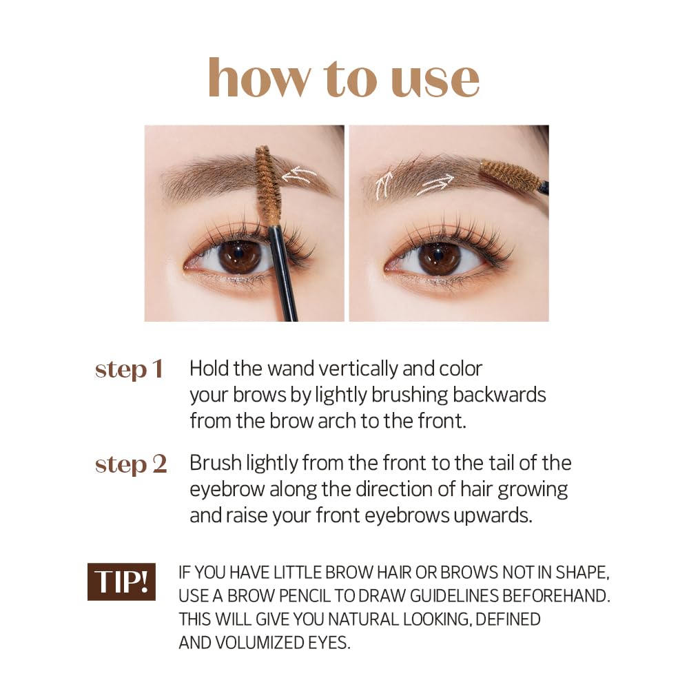 [Etude Official] Color My Brow Mascara Red Brown Eyebrow Mascara Eyebrow