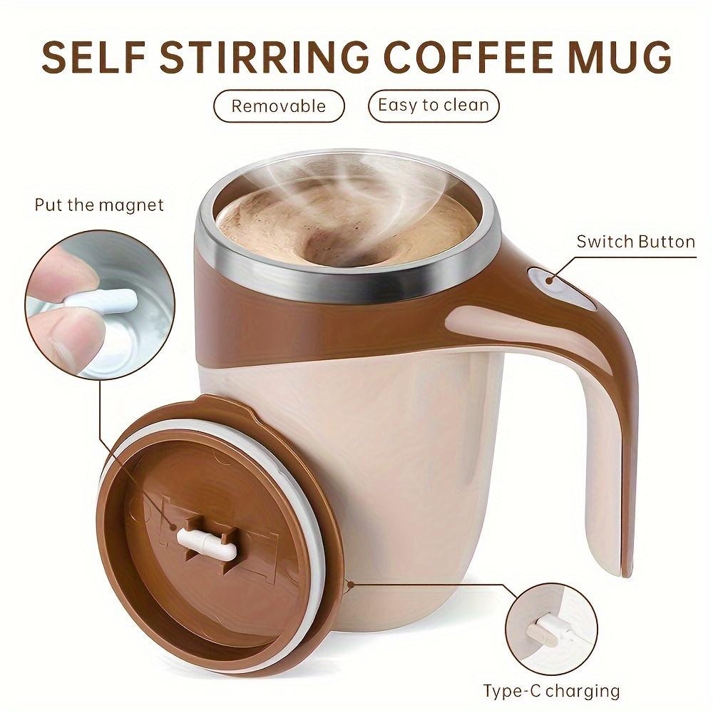 Rechargeable Automatic Magnetic Self-stirring Coffee Cup, Rotating Home Office Travel Mixing Cup, Used To Stir Coffee, Chocolate, Milk