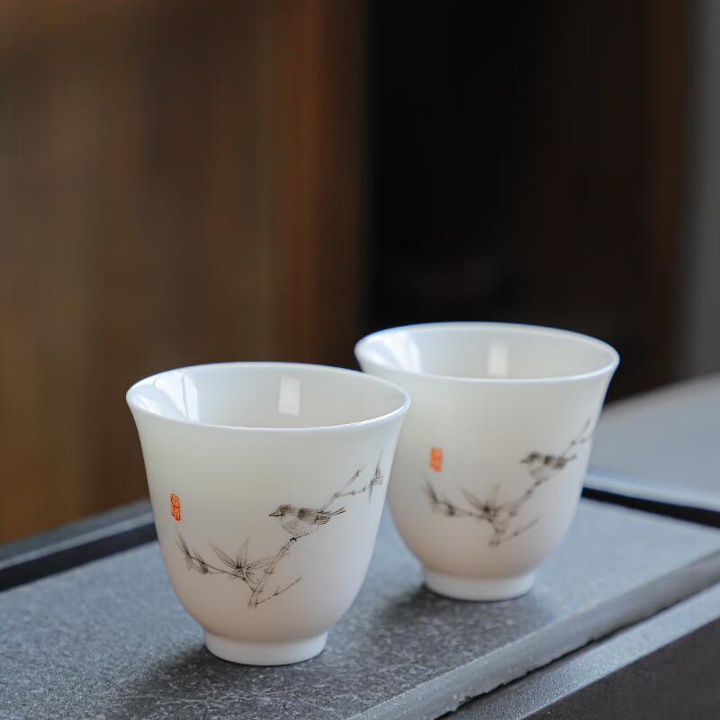 Tuopai Suet Jade Porcelain 10-Piece Ceramic Tea Set