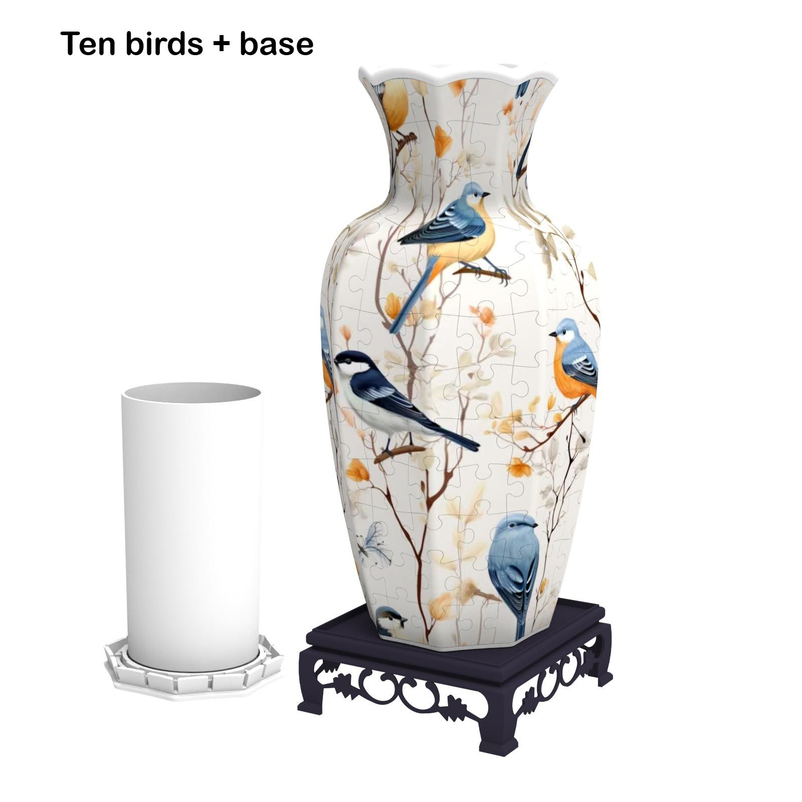 Light Luxury Ceramic Vase Jigsaw Flower