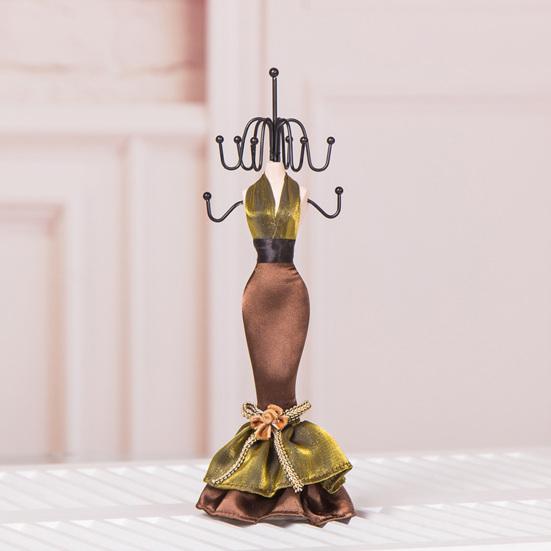 Mini Manequim Suporte de Joias Manequim Feminino Organizador de Joias com 8 Ganchos Suporte de Exibição de 2 Níveis para Colares Pulseiras Brincos Anéis