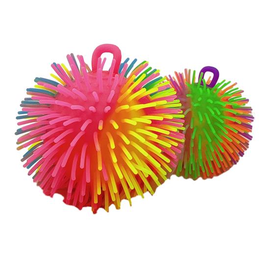 Cartoon Sausage Mouth Stress Ball Anxiety Relief Long Hairs Big Eyes Ball Fidget