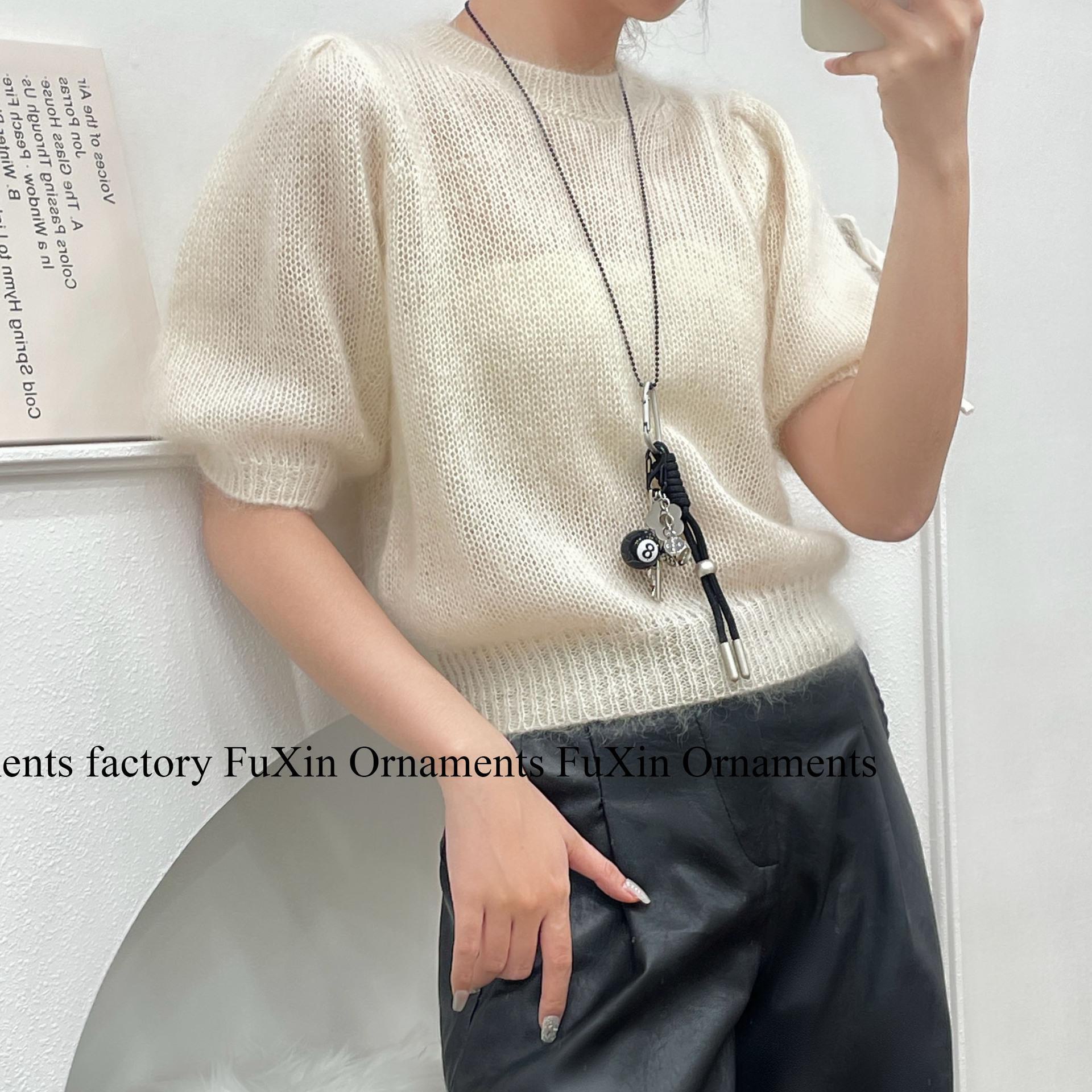 

Многофункциональное женское ожерелье в корейском стиле из серии «Бильярд» N1066 Billiards No. 8 Key чёрный