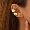 1Pc Goth Geometric Metal Clip Earrings Women Trendy Glossy C Shape No Piercing Fake Cartilage Ear Cuff Y2K Zircon Accessories