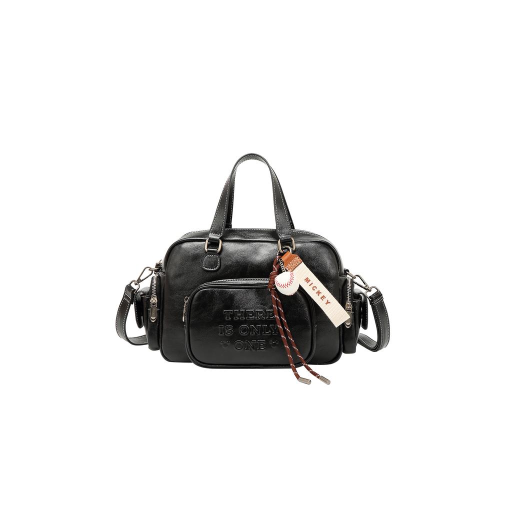 New Disney PU Bowling Bag, Shoulder Bag, Crossbody Bag, Handbag Unisex Black/Brown BMK-72228B