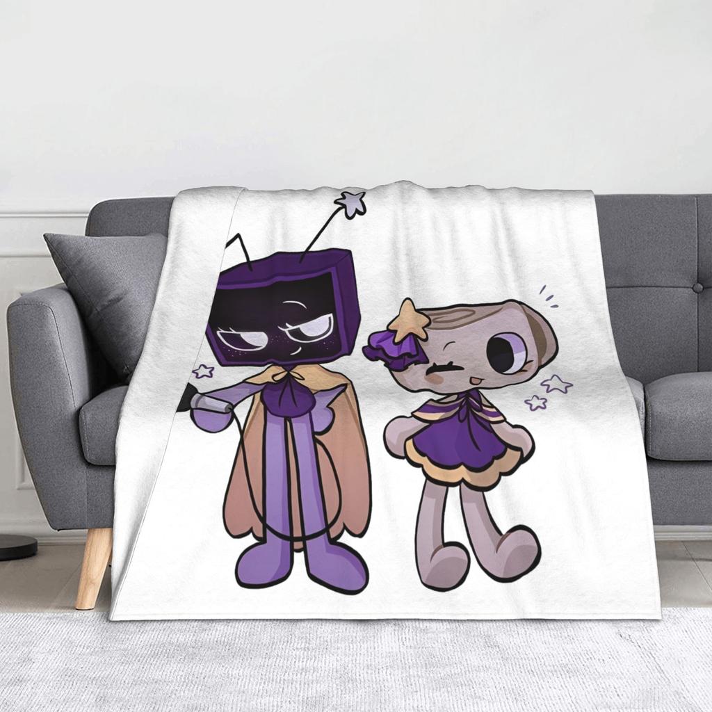 Dandys World Cartoon Fuzzy Blanket Horror Game Awesome Throw Blankets for  Sofa Bedding Lounge 150*125cm Quilt