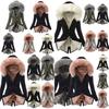 Luxurious Women Faux Fur Collar Hooded Parka Jacket For A Warm Winter