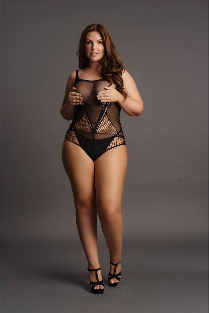 Le Desir - Plus Size Bodysuit with Side Masks