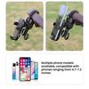 Stroller Hook Phone Stand Organizer 360 Degree Rotation Storage Hook Dual Function Stroller Phone Holder for Shopping Bags Bike Black
