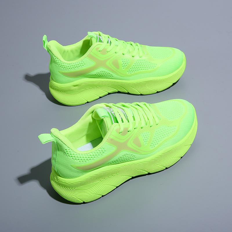Fashion Spring Orange Platform Shoes Breathable Mesh Sneakers for Women Thick Sole Casual Shoes Women Sneakers Tennis Ladies Shoes