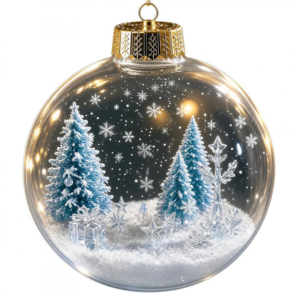 Acrylic Christmas Pendant Acrylic Holiday Hanging Decoration Led Hanging Bauble Delicate Christmas Ball Ornament For Entryway