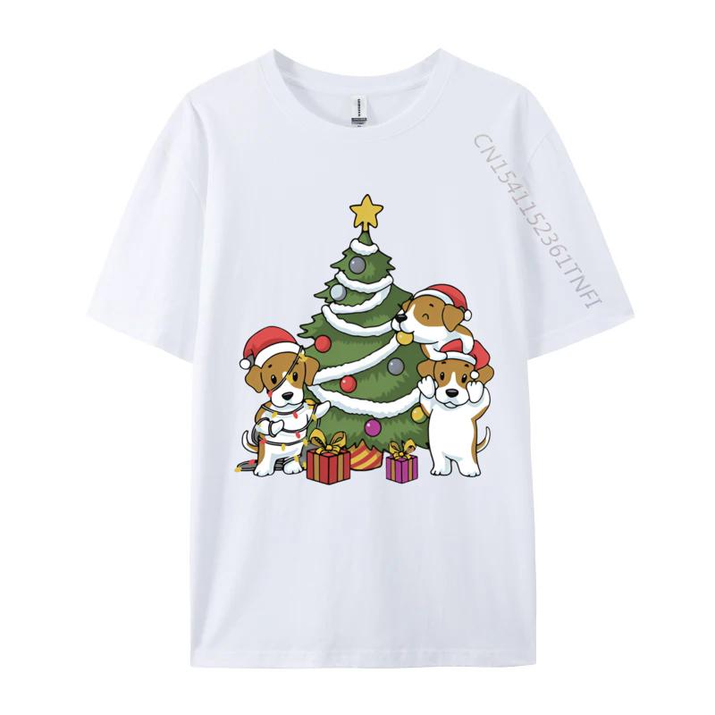 Beagle Christmas Tree Decoration Funny Tshirt Men T Shirts Funny Print T Shirts Man Plus Size Tops Brand Tshirt S