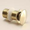 Brushed Golden Pop up Drain Basin Drain With Overflow for Basin Ceramic Pop up Drainer Bathroom Color Ceramic Drain