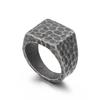 Kalen Stainless Steel Geometric Square Round Ring Men‘s Hip Pop Cool Boy Gift #7-#11 Chunky Anillos Polished Trend Jewelry