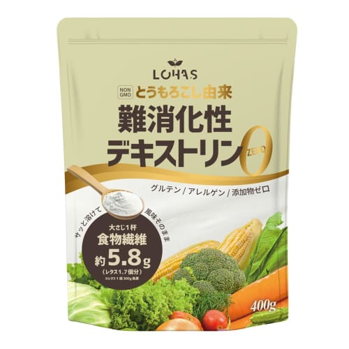 

LOHAS Пищевые волокна Неперевариваемый декстрин, 400 г, Кукурузный, Водорастворимые пищевые волокна, Порошок без добавок, Здоровье кишечника