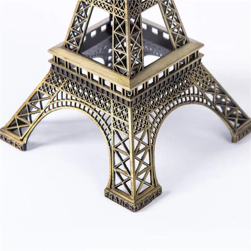 Paris Eiffel Tower Statue European Crafts Retro Model Office Decoration Miniature Building Small Gift Retro Decoration