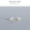 14k Akoya Pearl Cubic Zirconia Earrings 14k K14 White Gold Pearl June Birthstone Sa212 [Four-leaf Clover] Women's