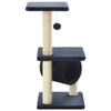 VidaXL Arbre à chat avec griffoirs en sisal 65 cm Bleu foncé
