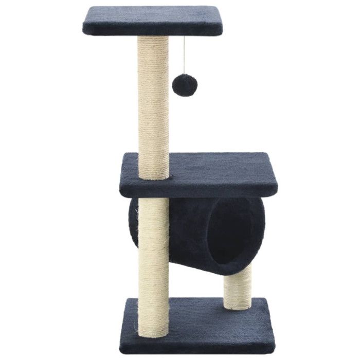 VidaXL Arbre à chat avec griffoirs en sisal 65 cm Bleu foncé