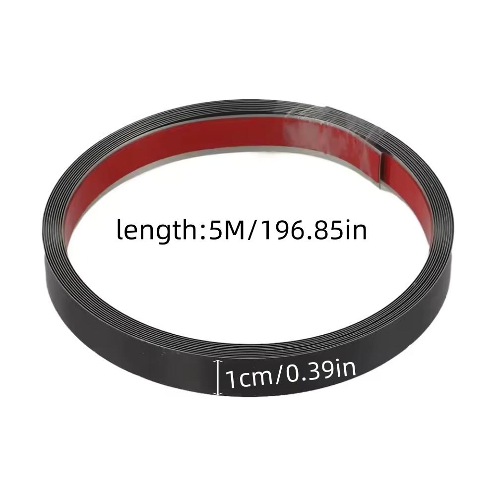 1pc 196.85inX0.39in PVC Wall Sticker Self-adhesive Flat Decorative Lines Strip Background Wall Study Ceiling Edging Wall Corner