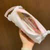 Cute Lace Pencil Case Water Resistant Large Capacity Pen Pouch for Students School Office Desktop Stationery Storage