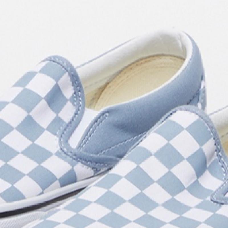 Vans Slip On    Color Tiers  Checkerboard Dusty Blue Vn000bvzdsb1