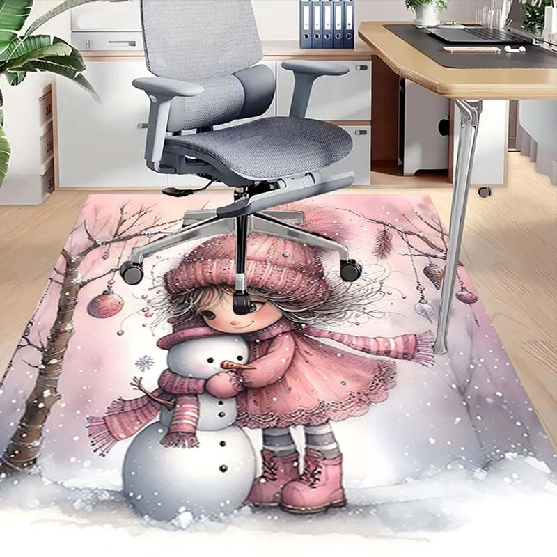 1PC winter snowman Extra Large Non Slip Floor carpet, Office, family, Studio   Large Area Rug Indoor Rugs, Bold Statement Piece