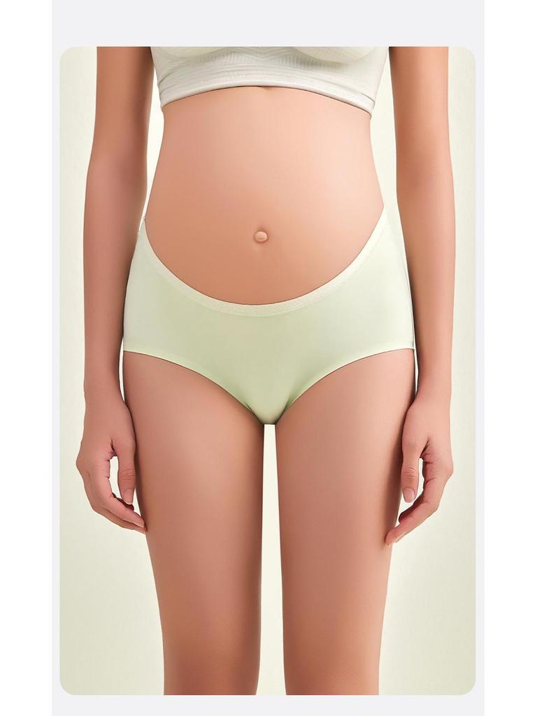 Plus Size Maternity Tummy Support Shorts - Seamless, Breathable, Mid-Waist, Cotton Crotch, Spring/Summer Pregnancy & Postpartum Underwear.