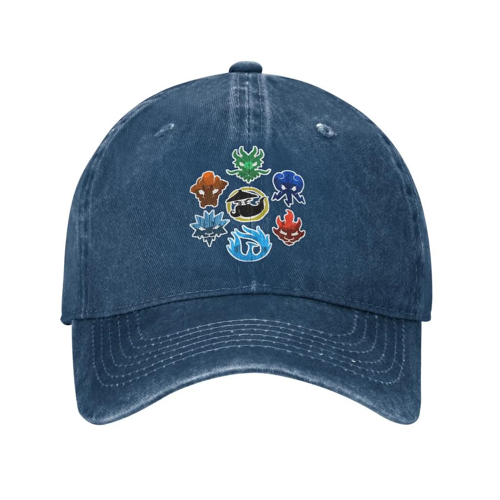 N-Ninjagos Anime Game Cartoon Baseball Cap for Men Women Distressed Denim Washed Snapback Cap Activities Unstructured Soft Hats