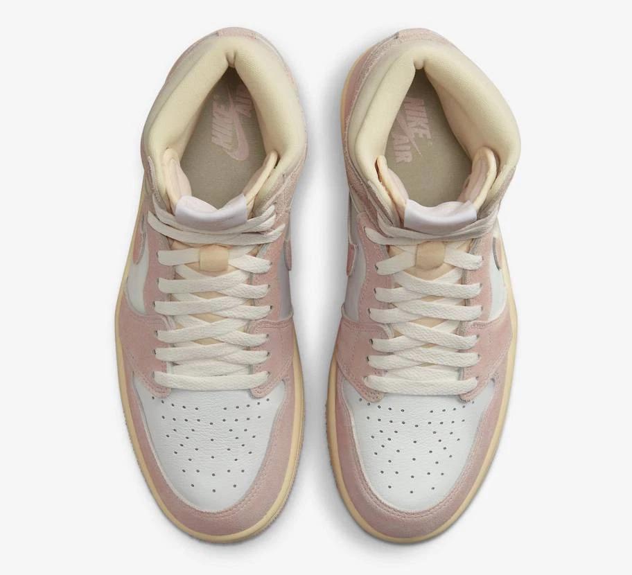 FD2596-600 Nike WMNS Air Jordan 1 Retro High OG Washed Pink Beige White Ivory
