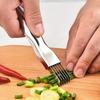 Premium Stainless Steel Kitchen Knife for Chopped Green Onion with Curved Handle Design Food Speedy Chopper Silk the Knife