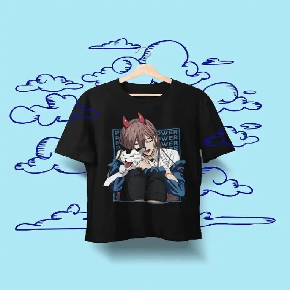 

Anime Chainsaw Man Power Vintage Special T-shirt, Manga Lovers Graphic Tee, XXXXXL чорний