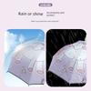 2026 New Model Children's Umbrella Cartoon Black Plastic Dual-Use Umbrella for Sun and Rain, Automatic Reflective Strip Long-Handle Umbrella for