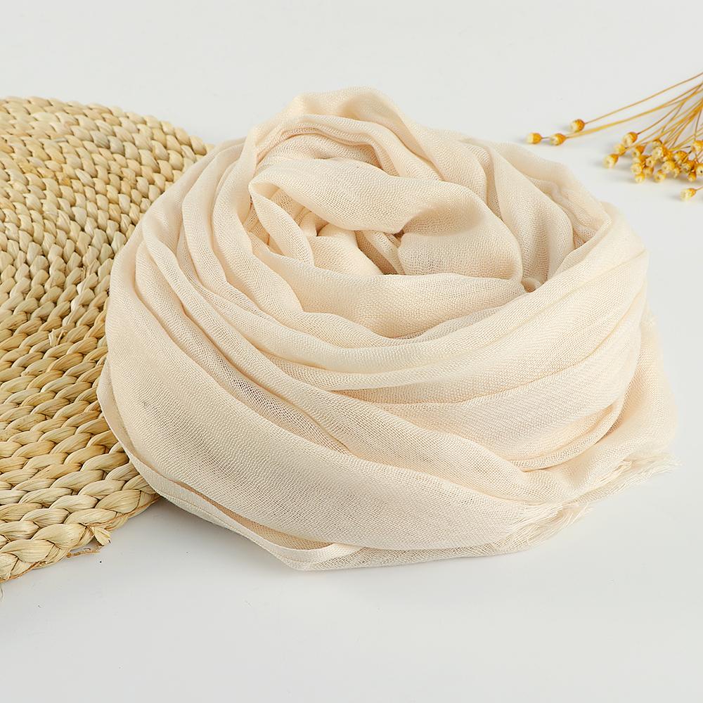 New Big Size Cotton Linen Hijab Scarf Women Muslim Shawls Soft Headscarf Wraps Solid Headband Bandana Bufandas Foulard 190*100cm