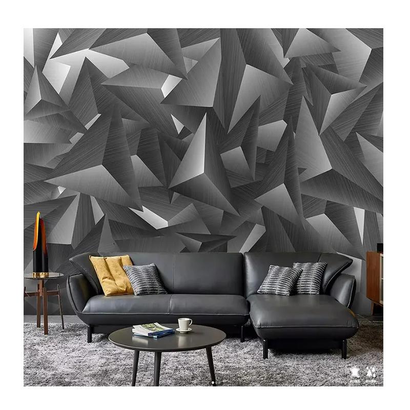 

Wallpaper Modern Fashion Grey 3D Stereo Geometry Wall Mural Living Room Bedroom Backdrop Home Decor 3D Wallpapers 200 cm(W) x 140 cm(H)