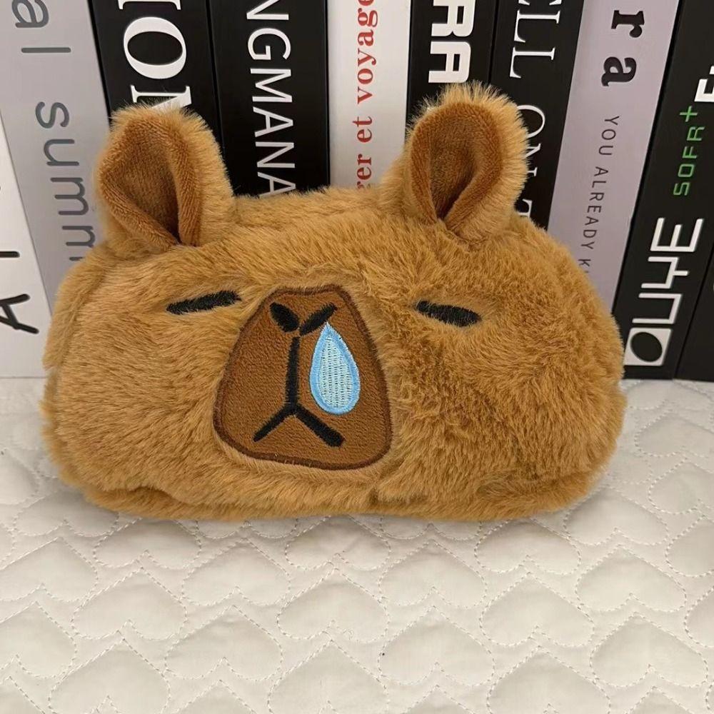 Stuffed Capybara Plush Pen Bag Capibara Capibara Plush Pencil Pouch Capybara Pen Pouch  Stationery