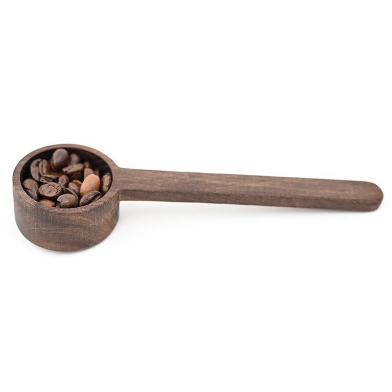 Schwarznuss Massivholzgriff Messlöffel Kaffeepulverlöffel 8/10g Messlöffel Rohholzmaterial Messlöffel