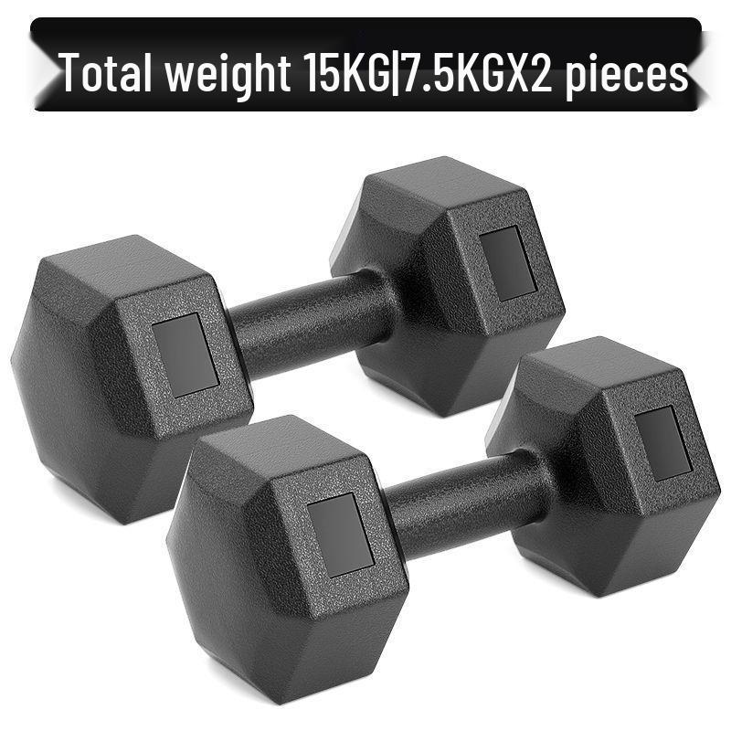 Hexagonal Eco-Friendly Dumbbell Pair for Men's and Women's Home Fitness